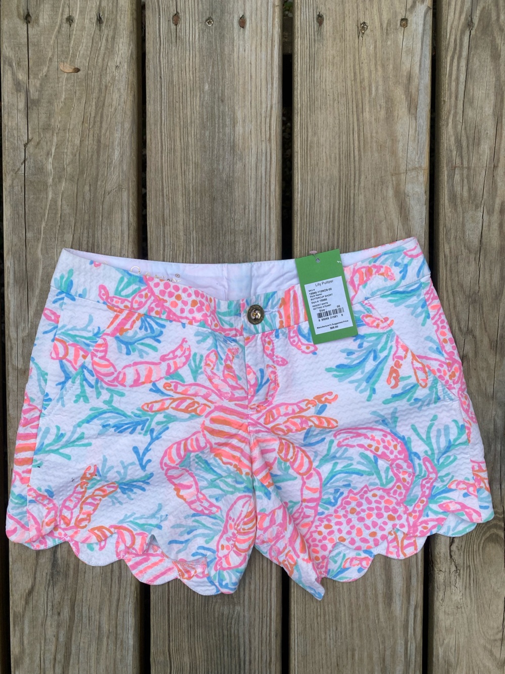 Lilly Pulitzer 00 Buttercup Shorts - Getting Steamy - NWT